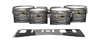 Yamaha 8300 Field Corps Tenor Drum Slips - Lateral Brush Strokes Black and White (Neutral)