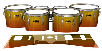 Yamaha 8300 Field Corps Tenor Drum Slips - Madagascar Sunset (Yellow) (Orange)