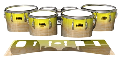 Yamaha 8300 Field Corps Tenor Drum Slips - Maple Woodgrain Yellow Fade (Yellow)