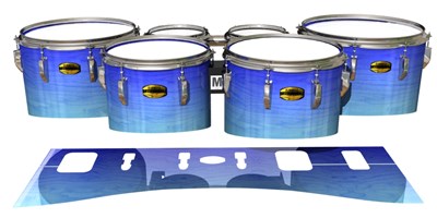Yamaha 8300 Field Corps Tenor Drum Slips - Marine Maple Fade (Blue)