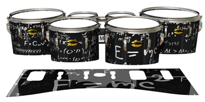 Yamaha 8300 Field Corps Tenor Drum Slips - Mathmatical Equations on Black (Themed)