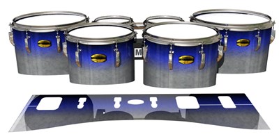 Yamaha 8300 Field Corps Tenor Drum Slips - Meteorite Fade (Blue)