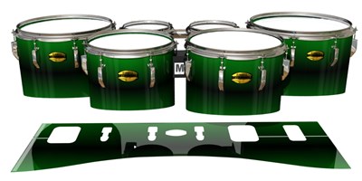 Yamaha 8300 Field Corps Tenor Drum Slips - Molecular Green Fade (Green)