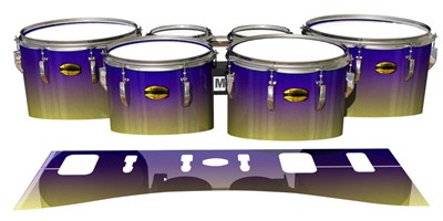 Yamaha 8300 Field Corps Tenor Drum Slips - Mystic Horizon (Purple) (Yellow)