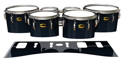 Yamaha 8300 Field Corps Tenor Drum Slips - Navy Carbon Fade (Blue)