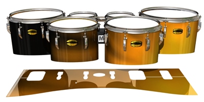 Yamaha 8300 Field Corps Tenor Drum Slips - Orange Light Rays (Themed)