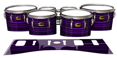 Yamaha 8300 Field Corps Tenor Drum Slips - Purple Horizon Stripes (Purple)