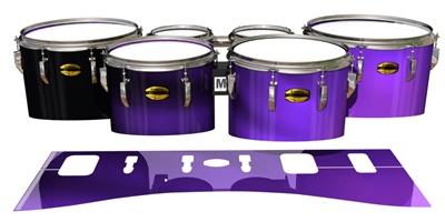 Yamaha 8300 Field Corps Tenor Drum Slips - Purple Light Rays (Themed)