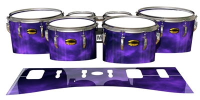 Yamaha 8300 Field Corps Tenor Drum Slips - Purple Smokey Clouds (Themed)