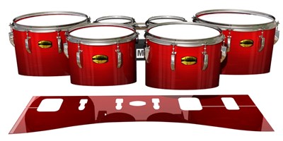 Yamaha 8300 Field Corps Tenor Drum Slips - Red Stain (Red)
