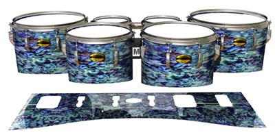 Yamaha 8300 Field Corps Tenor Drum Slips - Seabed Abalone (Blue) (Aqua)