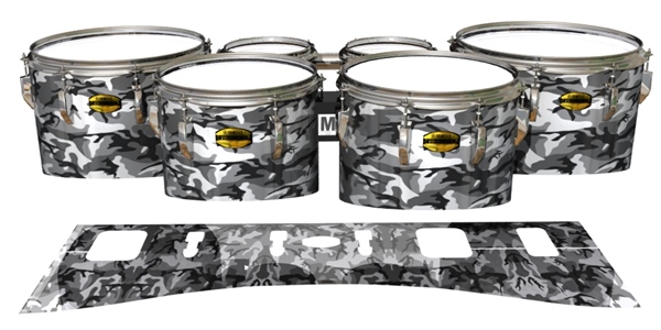 Yamaha 8300 Field Corps Tenor Drum Slips - Siberian Traditional Camouflage (Neutral)