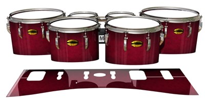 Yamaha 8300 Field Corps Tenor Drum Slips - Smoke Crimson (Red)