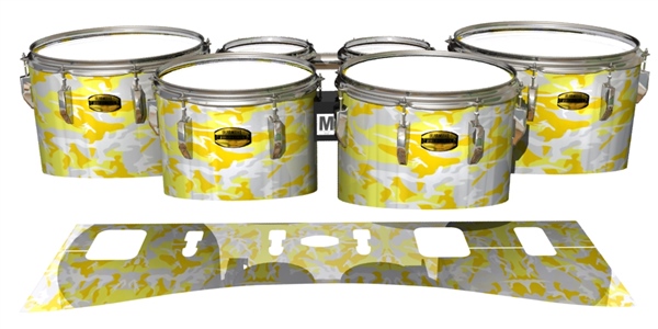 Yamaha 8300 Field Corps Tenor Drum Slips - Solar Blizzard Traditional Camouflage (Yellow)