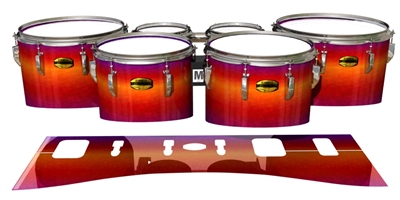 Yamaha 8300 Field Corps Tenor Drum Slips - Supernova (Red) (Purple)