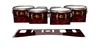 Yamaha 8300 Field Corps Tenor Drum Slips - Wave Brush Strokes Red and Black (Red)
