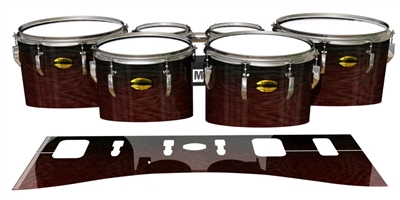 Yamaha 8300 Field Corps Tenor Drum Slips - Weathered Rosewood (Red)