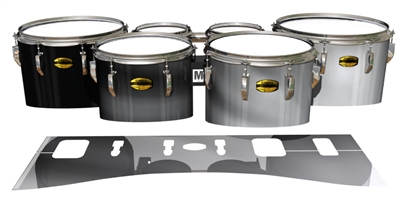 Yamaha 8300 Field Corps Tenor Drum Slips - White Light Rays (Themed)