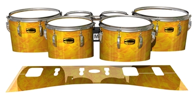 Yamaha 8300 Field Corps Tenor Drum Slips - Yellow Cosmic Glass (Yellow) (Orange)