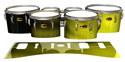 Yamaha 8300 Field Corps Tenor Drum Slips - Yellow Light Rays (Themed)