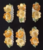 Antique Ceramic Flower Napkin Rings (6) Boxed - Sold