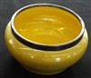 Moorcroft Yellow Lustre Bowl with William Hutton Silver Plated Rim & Ladle