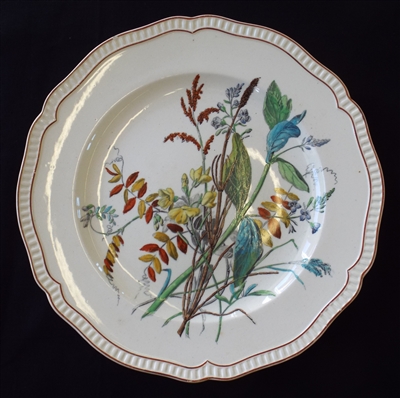 Copeland Aesthetic Period Plate C1870s Wild Flowers - Sold