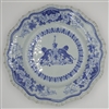 English Blue Transferware Armorial plate for the Worshipful Company of Salters, Circa 1825