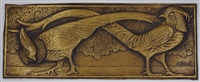 Art Deco bronze plaque of Chinese Pheasants signed R (Rene) Thenot