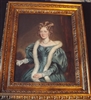 18th Century Oil Painting of Lady in Blue Silk Dress