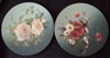 Victorian Painted Metal Wall Plaques with Flowers & Butterflies - Sold