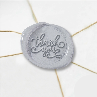 Self Adhesive Symbol Wax Seal Stickers  1 1/4" - Thank You