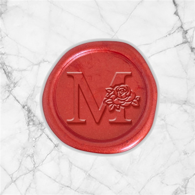 Times Roman Adhesive Wax Seals - 1 1/4" Single Initial