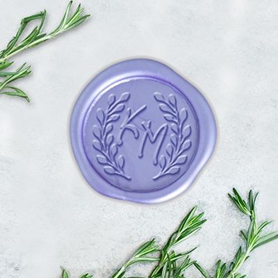 Ellie Ann with Berry Wreath Adhesive Wax Seals - 1 1/4" Monogram