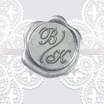 Shelley with Divider Adhesive Wax Seals - 1 1/4" Monogram