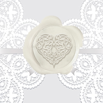 Celtic Heart Adhesive Wax Seals - Wedding Symbol