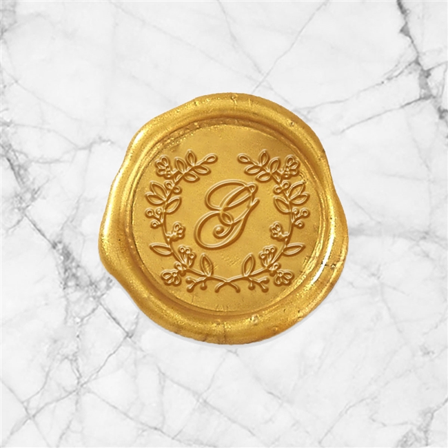 Coronal Adhesive Wax Seals - 1 1/4" Single Initial