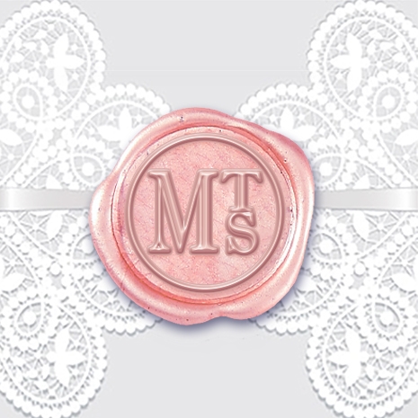 Roman 3 Letter Monogram Adhesive Wax Seals - 1 1/4" Monogram