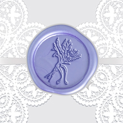 Lavendar Adhesive Wax Seals - Symbol