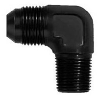 -6 AN to 1/8 NPT 90Â° Aeroquip Adapter Fitting Black