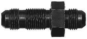 -6 AN Straight Bulkhead Union Black