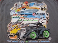 Route 66 Hot Boat & Car T-Shirt in Grey