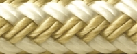 Double Braid Dock Line 3/8 X 25' Gold/White