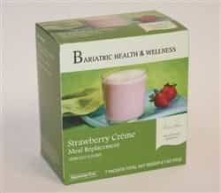 Seven packets for making mouth watering pink strawberry smoothies packed with protein and low in calories.