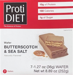 butterscotch & sea salt wafer protein bar snack diet food bariatric