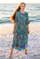 Chiffon Maxi Dress with 3/4 sleeves "Cherokee"