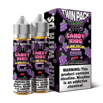 Grape Bubblegum Collection - Candy King (2x60ml) $14.99 -Ejuice Connect online vape shop