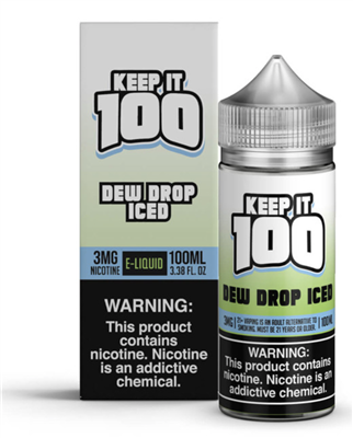 Keep it 100 Dew Drop Iced syn nic 100ml $11.99