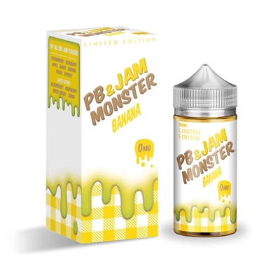 Jam Monster PB & Jam BANANA Limited Edition E-Liquid - 100ml $11.99 -Ejuice Connect online vape shop