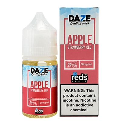 REDS Strawberry ICED Apple Juice by 7 Daze SALT Series - 30ml - $10.99 -Ejuice Connect online vape shop